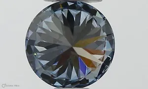 0.35ct ROUND Fancy Vivid Blue VVS1 Coloured Lab diamond
