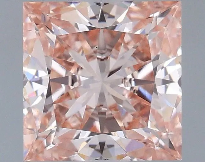 1.51ct PRINCESS Fancy Pink VS1 Coloured Lab diamond