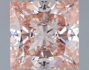 1.51ct PRINCESS Fancy Pink VS1 Coloured Lab diamond