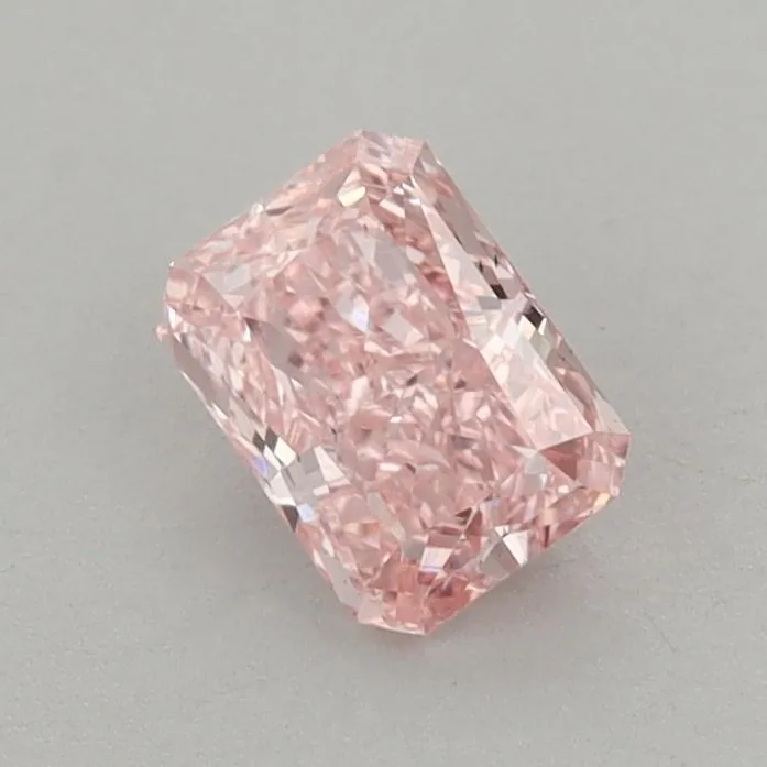0.65ct RADIANT Fancy Vivid Pink VS2 Coloured Lab diamond