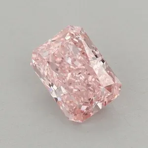 0.65ct RADIANT Fancy Vivid Pink VS2 Coloured Lab diamond