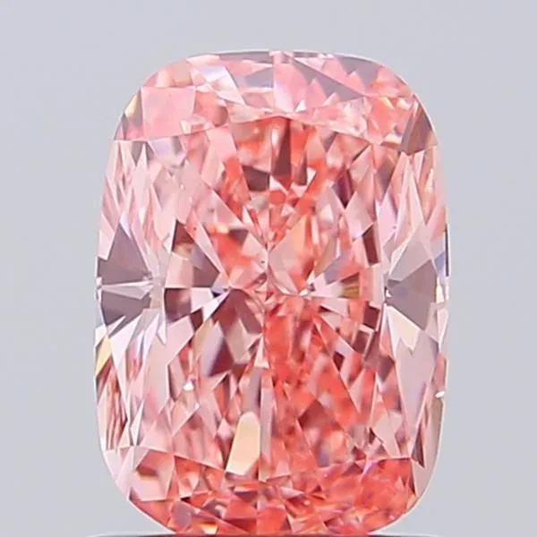 1.03ct CUSHION Fancy Vivid Pink VS1 Coloured Lab diamond