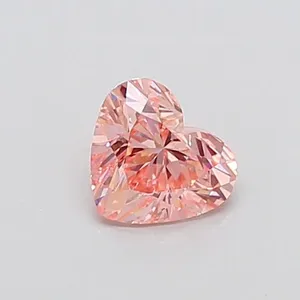 0.9ct HEART Fancy Intense Pink VS2 Coloured Lab diamond