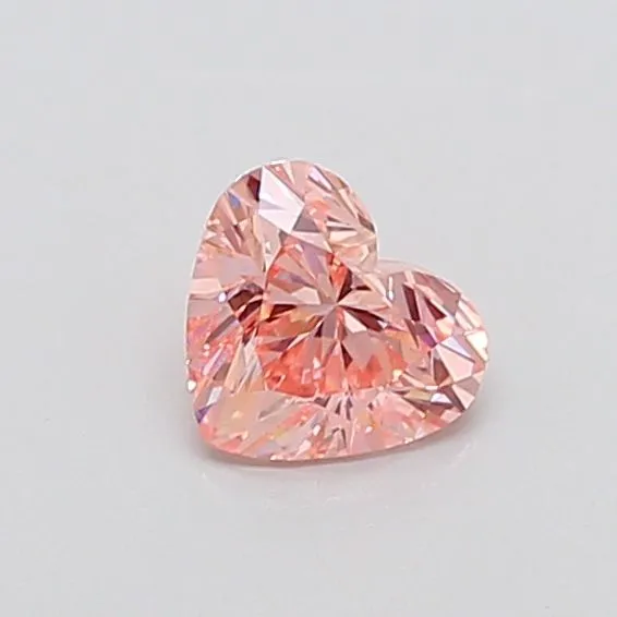 0.9ct HEART Fancy Intense Pink VS2 Coloured Lab diamond