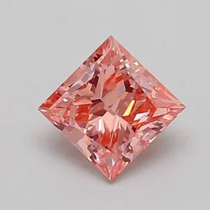 0.66ct PRINCESS Fancy Intense Pink VS1 Coloured Lab diamond