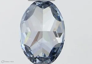 0.32ct OVAL Fancy Vivid Blue VS2 Coloured Lab diamond