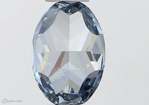 0.32ct OVAL Fancy Vivid Blue VS2 Coloured Lab diamond