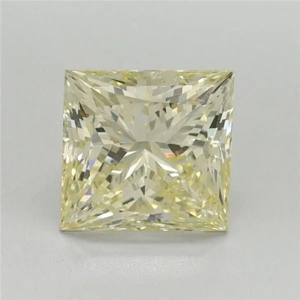1.59ct PRINCESS Fancy Yellow VS1 Coloured Lab diamond