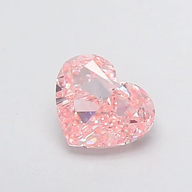 1.01ct HEART Fancy Intense Pink VS2 Coloured Lab diamond