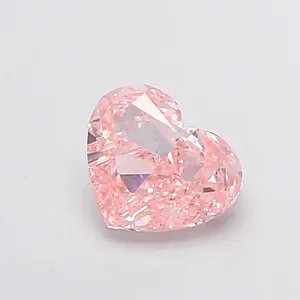 1.01ct HEART Fancy Intense Pink VS2 Coloured Lab diamond