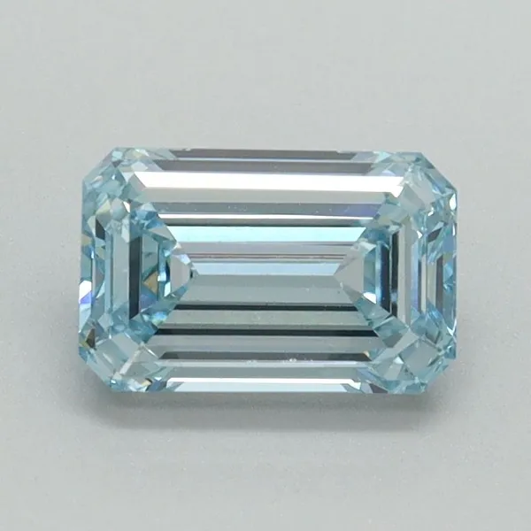 1.05ct EMERALD Fancy Intense Blue VVS2 Coloured Lab diamond