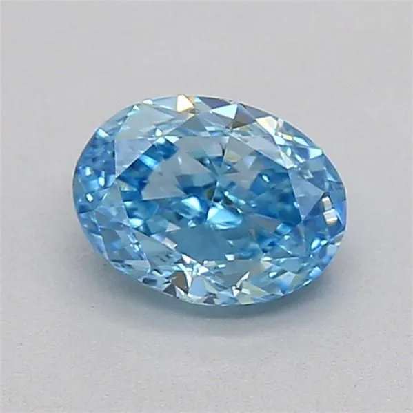 0.53ct OVAL Fancy Vivid Blue VS1 Coloured Lab diamond