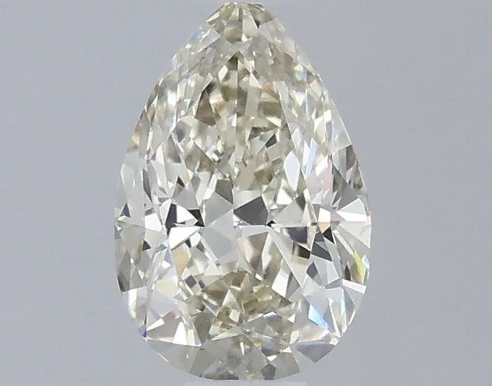 0.58ct PEAR Fancy Light Yellow VVS2 Coloured Lab diamond