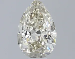 0.58ct PEAR Fancy Light Yellow VVS2 Coloured Lab diamond