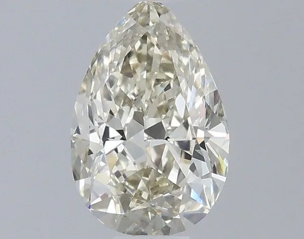 0.58ct PEAR Fancy Light Yellow VVS2 Coloured Lab diamond