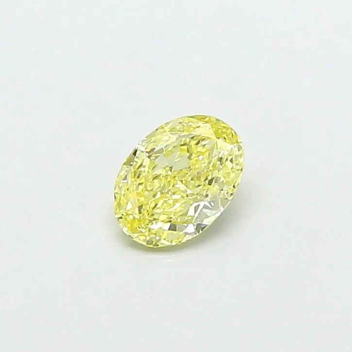 0.35ct OVAL Fancy Intense Yellow VVS2 Coloured Lab diamond