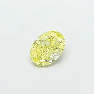 0.35ct OVAL Fancy Intense Yellow VVS2 Coloured Lab diamond