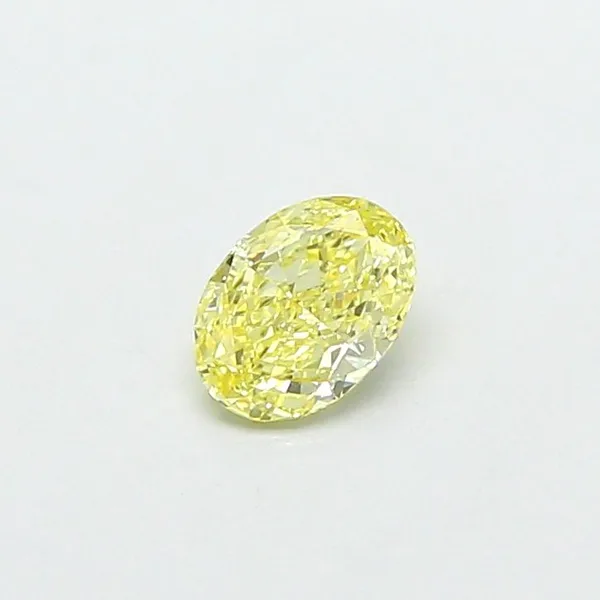 0.35ct OVAL Fancy Intense Yellow VVS2 Coloured Lab diamond
