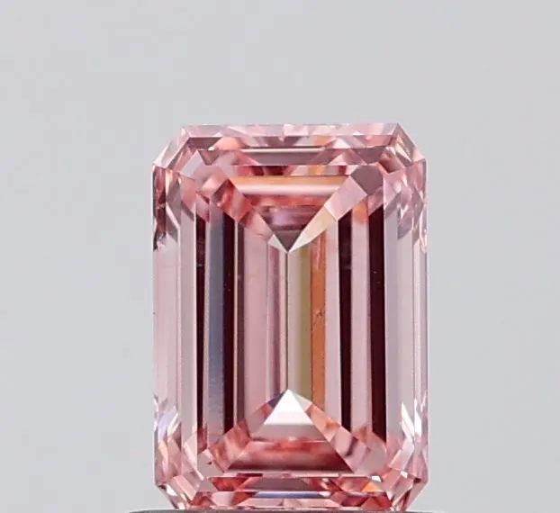 1.01ct EMERALD Fancy Intense Pink VS2 Coloured Lab diamond