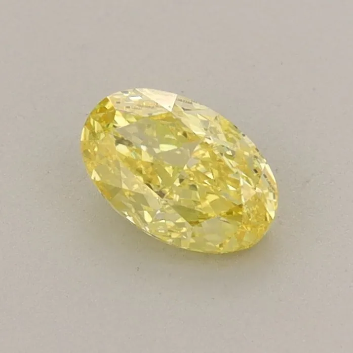 0.45ct OVAL Fancy Vivid Yellow VS2 Coloured Lab diamond