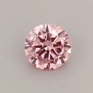 0.41ct ROUND Fancy Vivid Pink VVS2 Coloured Lab diamond
