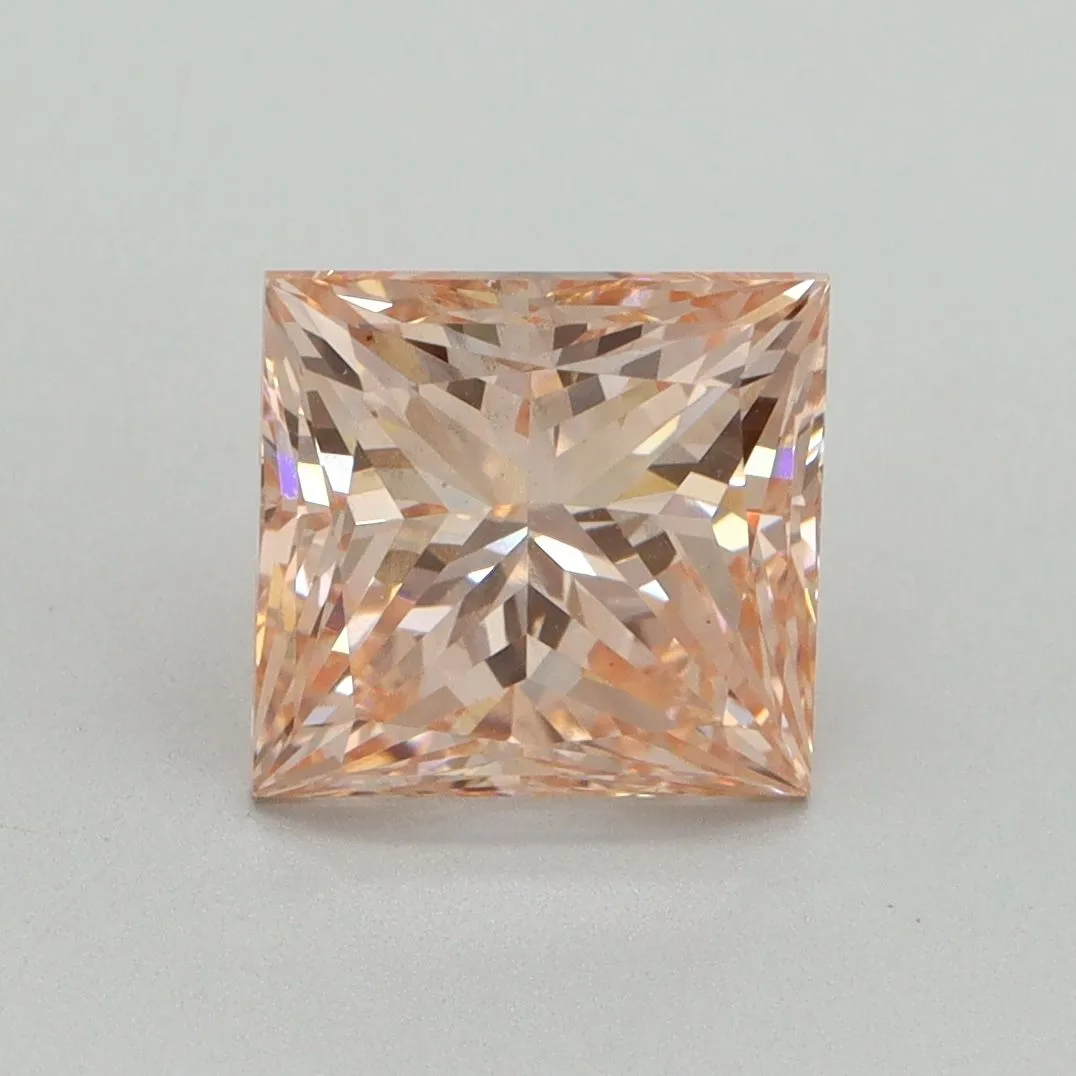 2.61ct PRINCESS Fancy Intense Pink VS2 Coloured Lab diamond