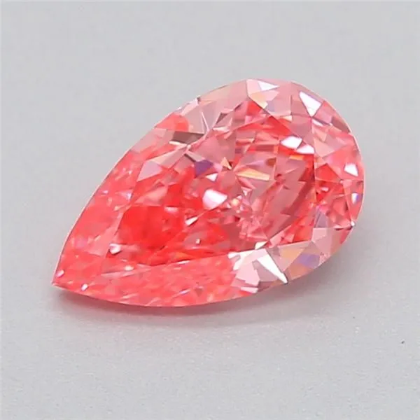 0.44ct PEAR Fancy Vivid Pink VVS2 Coloured Lab diamond