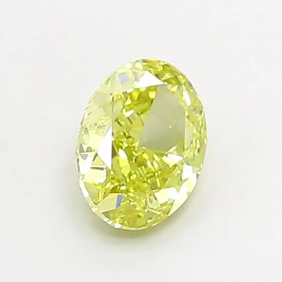 1.08ct OVAL Fancy Intense Yellow VS1 Coloured Lab diamond