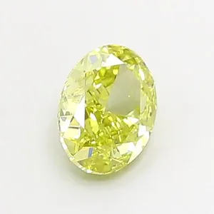 1.08ct OVAL Fancy Intense Yellow VS1 Coloured Lab diamond