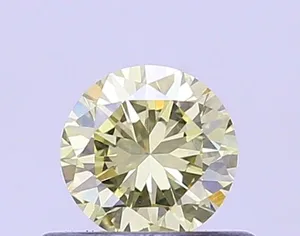 0.39ct ROUND Fancy Light Yellow VS1 Coloured Lab diamond