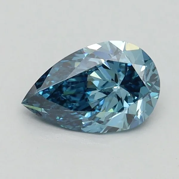0.62ct PEAR Fancy Vivid Blue VS1 Coloured Lab diamond