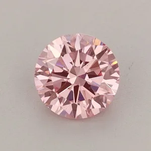 0.62ct ROUND Fancy Vivid Pink VS1 Coloured Lab diamond