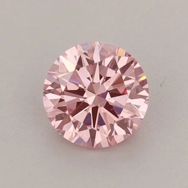 0.62ct ROUND Fancy Vivid Pink VS1 Coloured Lab diamond