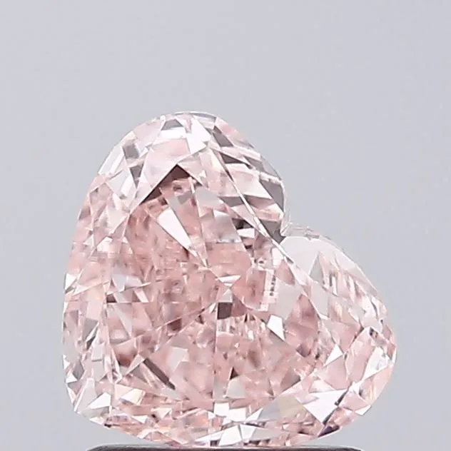 1.14ct HEART Fancy Intense Pink VVS2 Coloured Lab diamond