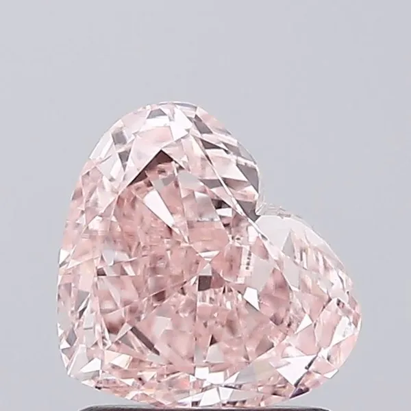 1.14ct HEART Fancy Intense Pink VVS2 Coloured Lab diamond