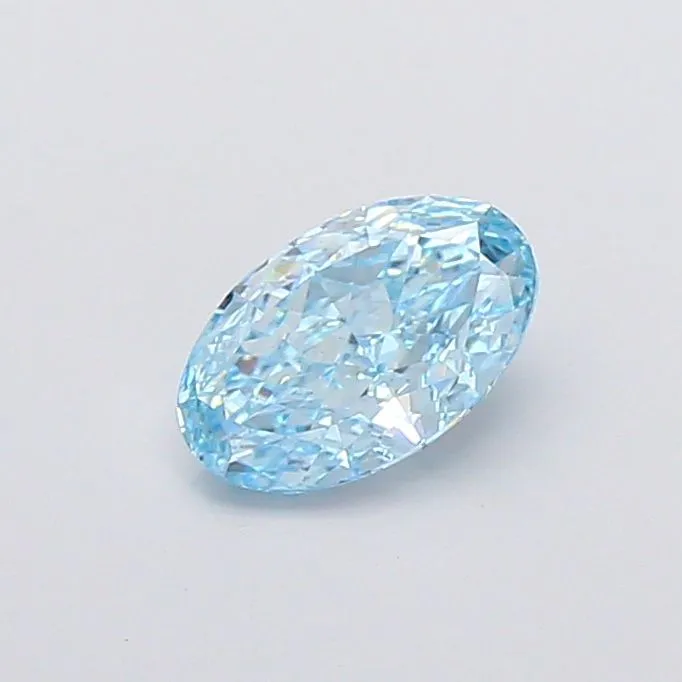 1.13ct OVAL Fancy Vivid Blue VS1 Coloured Lab diamond