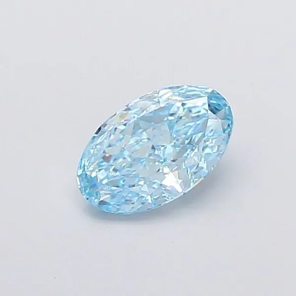 1.13ct OVAL Fancy Vivid Blue VS1 Coloured Lab diamond