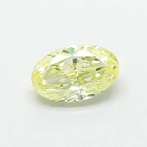 0.85ct OVAL Fancy Light Yellow VS2 Coloured Lab diamond