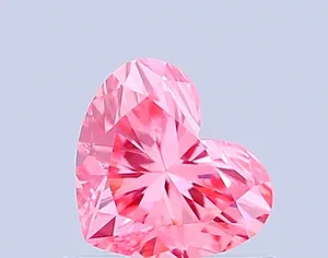 0.6ct HEART Fancy Vivid Pink VS1 Coloured Lab diamond