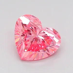1.06ct HEART Fancy Vivid Pink VS1 Coloured Lab diamond