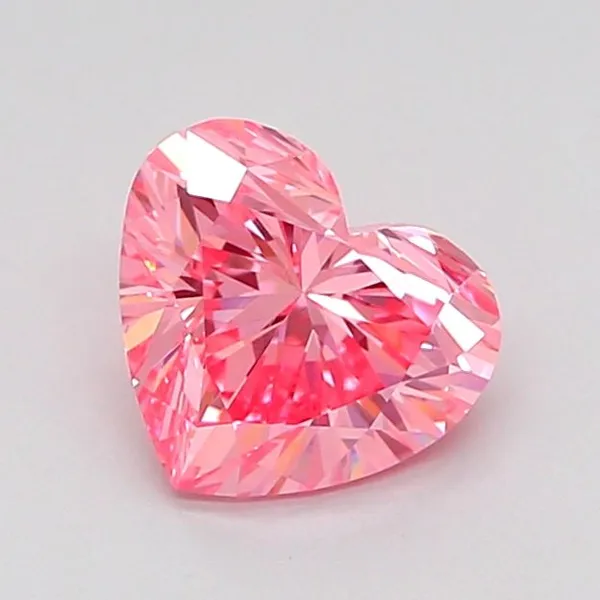 1.06ct HEART Fancy Vivid Pink VS1 Coloured Lab diamond