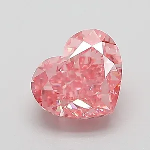 1.06ct HEART Fancy Vivid Pink VVS2 Coloured Lab diamond