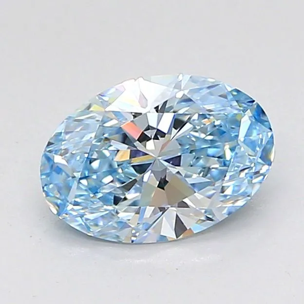 1.03ct OVAL Fancy Vivid Blue VVS1 Coloured Lab diamond