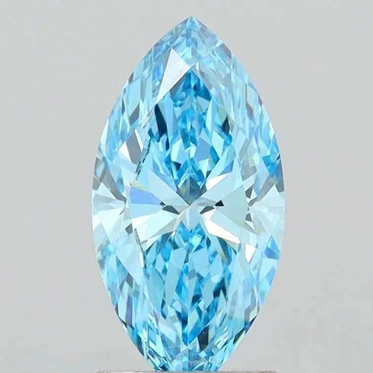 1.83ct MARQUISE Fancy Vivid Blue VS1 Coloured Lab diamond