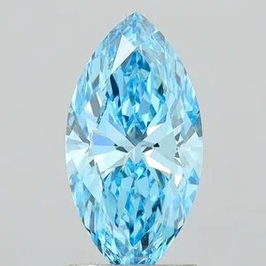 1.83ct MARQUISE Fancy Vivid Blue VS1 Coloured Lab diamond