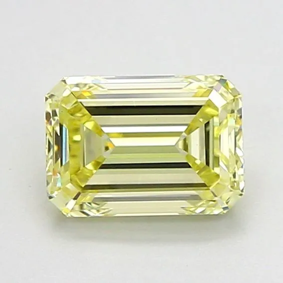 1.01ct EMERALD Fancy Light Yellow VVS2 Coloured Lab diamond
