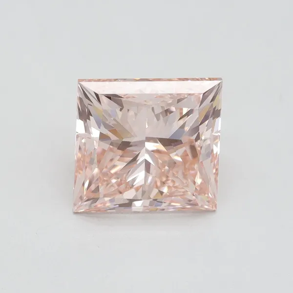5.02ct PRINCESS Fancy Vivid Pink VVS2 Coloured Lab diamond