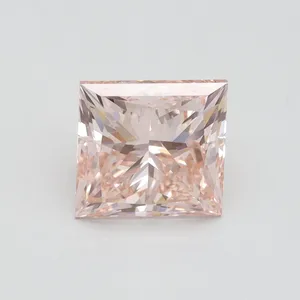 5.02ct PRINCESS Fancy Vivid Pink VVS2 Coloured Lab diamond
