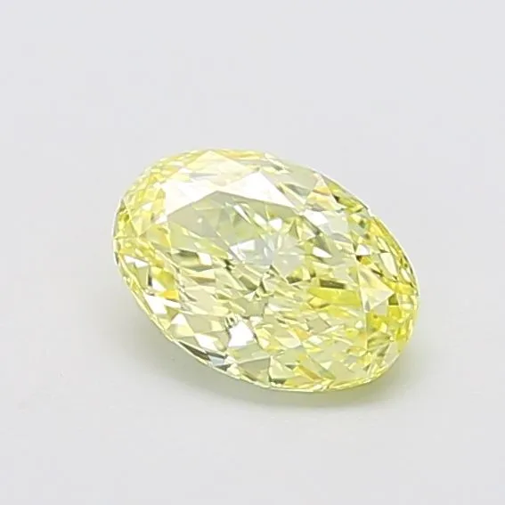 0.92ct OVAL Fancy Yellow VVS2 Coloured Lab diamond