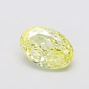 0.92ct OVAL Fancy Yellow VVS2 Coloured Lab diamond
